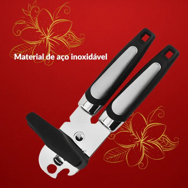Abridor De Latas E Garrafas Aço Inox Profissional Para Cozinha