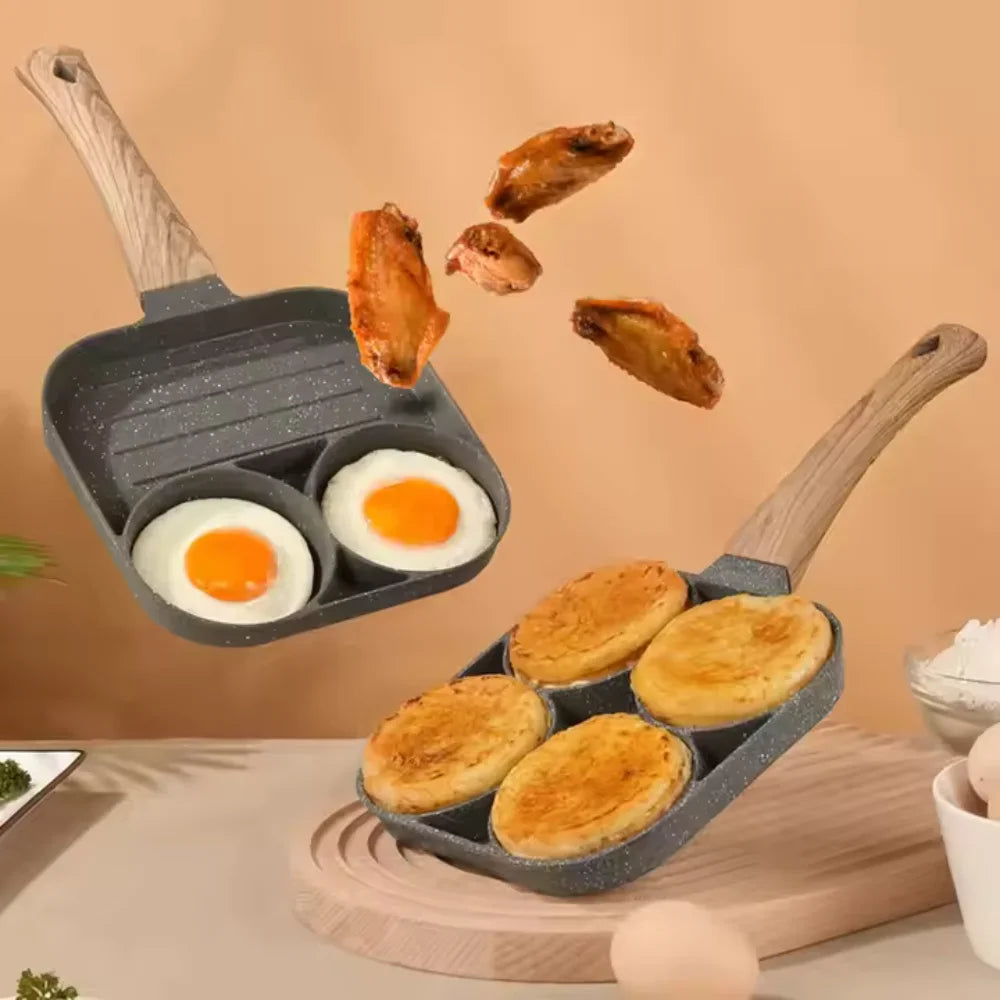 Frigideira Antiaderente com 3 ou 4 Divisórias