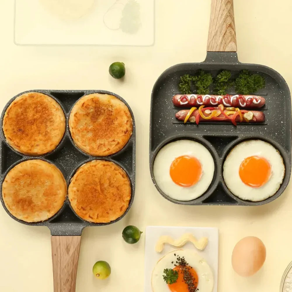 Frigideira Antiaderente com 3 ou 4 Divisórias