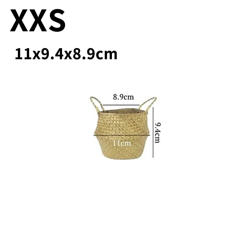 Cesto Natural Bali — Multiuso Dobrável de Algas e Vime Artesanal