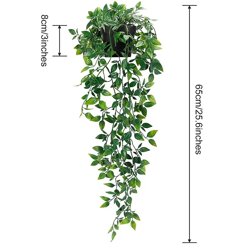 Planta Artificial Pendente 90cm – Folhagem de Hera Plástica para Decoração de Casa, Casamentos e Festas