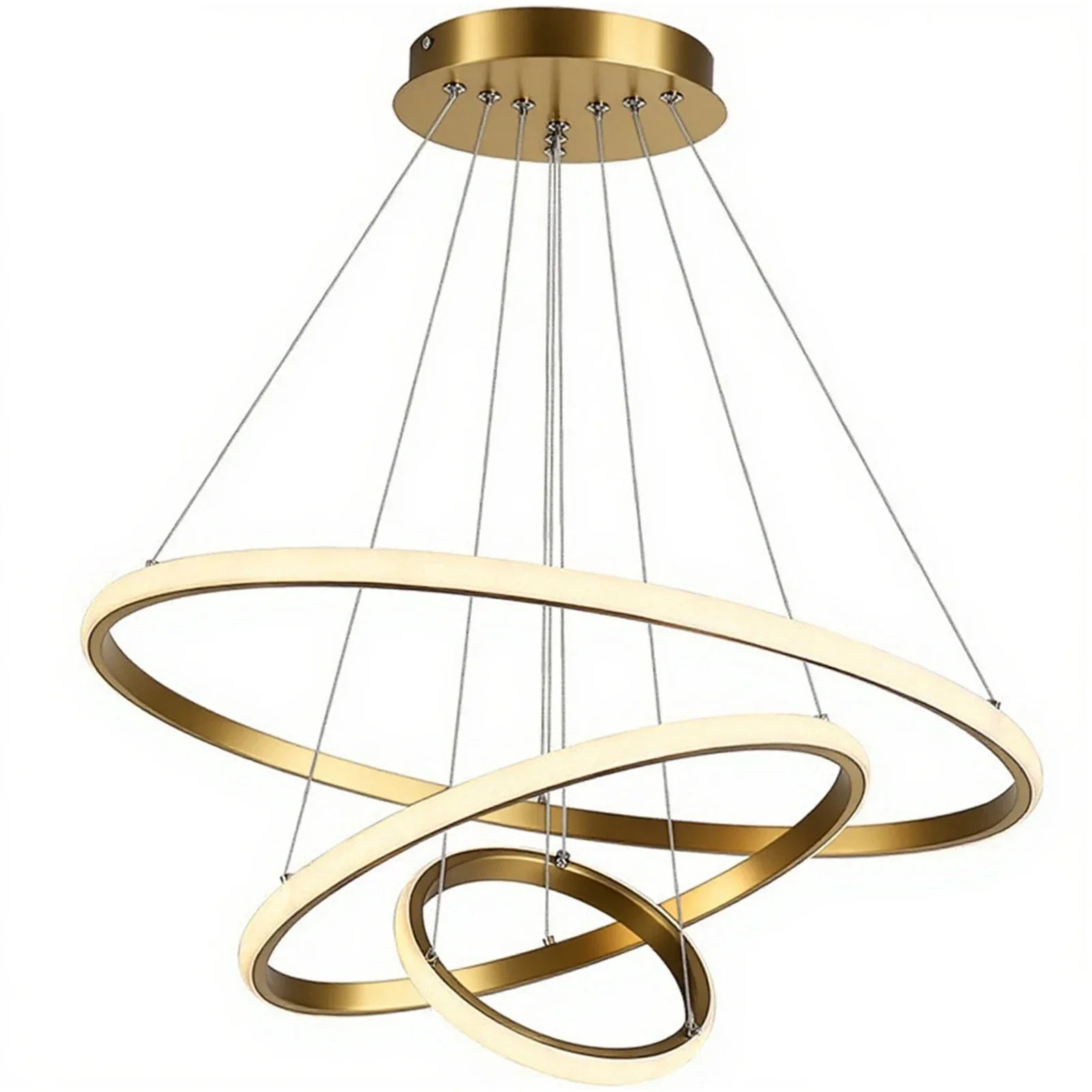 Pendente LED Moderno Minimalista Dourado e Preto – Elegância e Estilo para Sua Casa